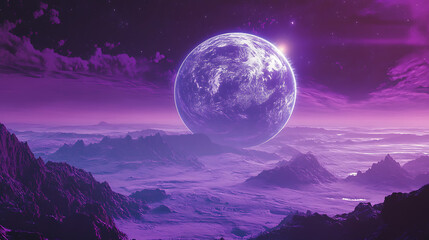 finance company earth in a purple digital world