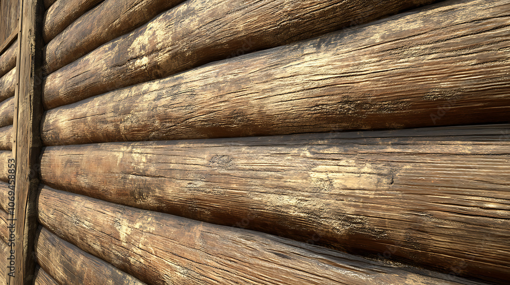 Poster log siding or clapboard building texture