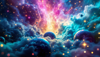 Fototapeta premium life of space abstract background