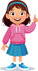 little girl with hair