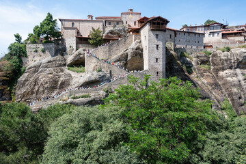 Panorama of Meteora Monasteries, Thessaly, Greece
