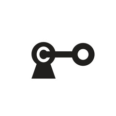 Logo pin key hole unique design minimalist with blank background
