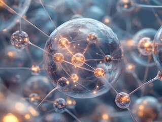 Sphere of glass abstract background