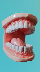 Naklejka premium This realistic Open Mouth Model is designed for Dental Education and Training purposes