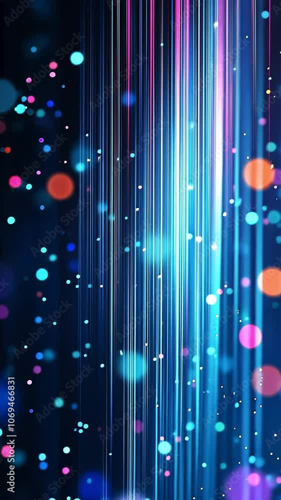 Poster this captivating display showcases the colorful patterns created by optical fiber technology, highli