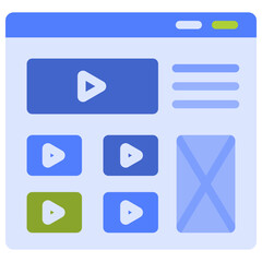 videos flat icon