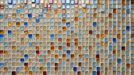 Fototapeta premium colorful tiles background, bathroom mosaic tiles design