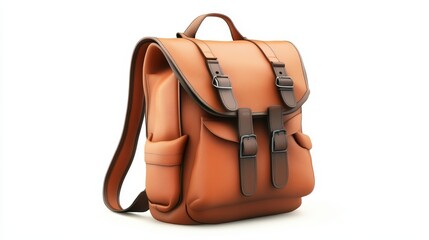 Naklejka premium illustration for a stylish backpack isolated on transparent background 