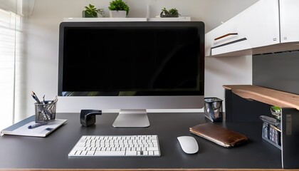 Fototapeta premium Minimalist Workspace Setup
