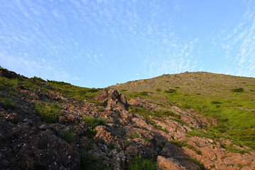 Climbing mountain ridge, Nasu, Tochigi, Japan