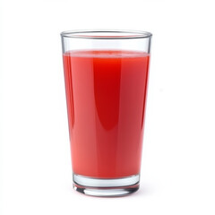 A glass of watermelon juice, isolated on a white background, emphasizing a refreshing summer drink