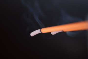 Burning incense or inhaling incense smoke to a variety of harmful effects