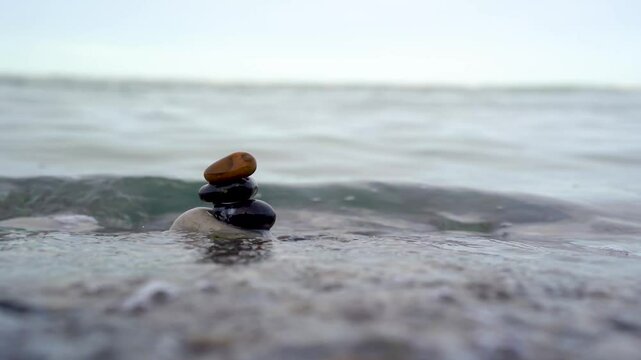 stones stand on top of each other