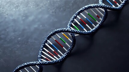 Abstract DNA structure background with delicate double helix patterns and subtle light effects, ideal for scientific and research-focused visual projects