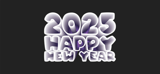 Modern Happy New Year 2025 Celebration: Stylish Card, Banner & Background Designs with Elegant Typography, and Digital Illustrations for Greeting Posters, Wallpapers & Abstract Art