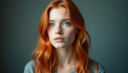 Fototapeta premium Stunning Woman with Red Hair