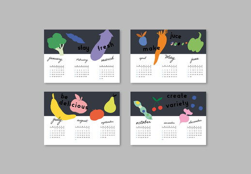 Hand Drawn Artistic Calendar 2025 Layout