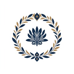 Fototapeta premium Classic Circular Logo with Serif Typography