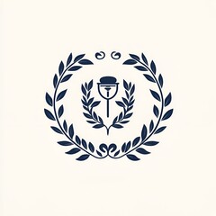 Fototapeta premium Classic Circular Logo with Serif Typography