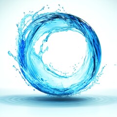 Transparent Blue Sphere on Curved Path