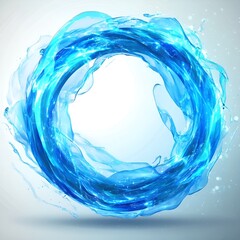 Transparent Blue Sphere on Curved Path