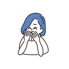 くしゃみをする　女性