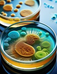 Colorful bacteria culture