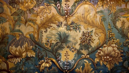 Intricate floral wallpaper design