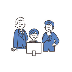 サラリーマン　オフィス風景　3人