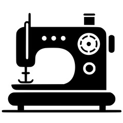 Sewing machine logo silhouette