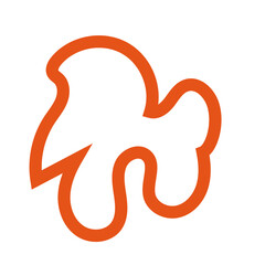 Red outline abstract shapes vectors