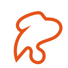 Obraz premium Red outline abstract shapes vectors