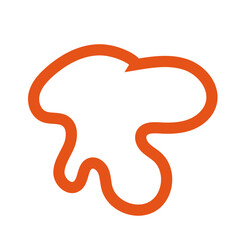 Red outline abstract shapes vectors