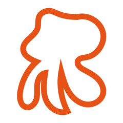 Red outline abstract shapes vectors