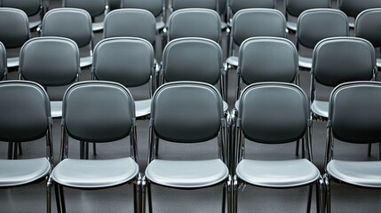 Fototapeta premium Empty Chairs in a Conference or Meeting Room Setting