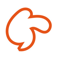 Red outline abstract shapes vectors