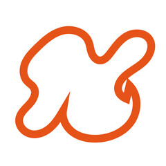 Red outline abstract shapes vectors