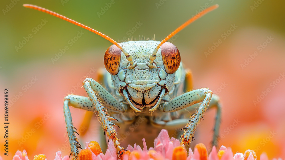 Poster natural macro shot of insect with sharp details and soft background
