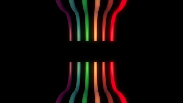Vintage 70s 80s animated splines with black alpha background