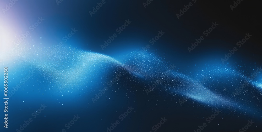 Poster blue black gradient abstract background with blurred light and shadows in minimalist style