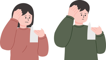 people in distress at the receipt