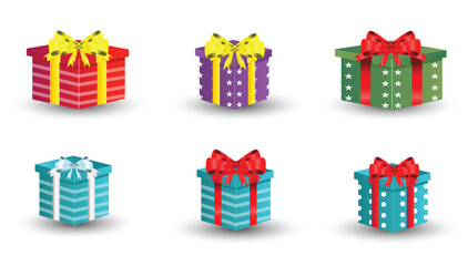 colorful gift box with bow