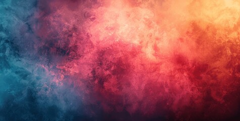 Obraz premium 4K Vintage Film Effect Blurry Grainy Background Pastel Holographic Gradient Abstract Textured Banner