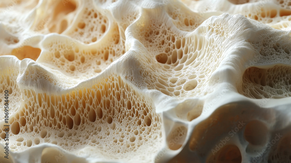 Poster natural macro shot of detailed patterns in organic structures, showcasing unique shapes and