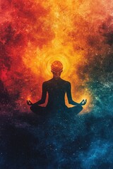 Obraz premium Cognitive flow: visualization of human consciousness, illustrating intricate pathways of thought, perception, awareness through abstract shapes and colors, representing complexity of mind.