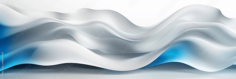 Poster modern abstract white wavy background with elegant curves and shadows