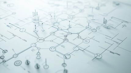Detailed schematic of complex circuit diagram with connections and symbols