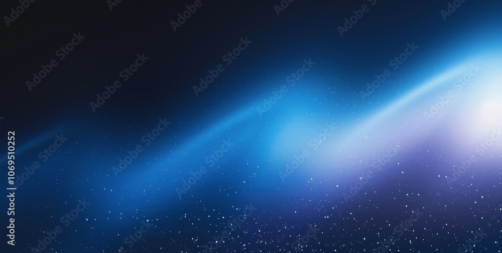 Poster blue black gradient abstract background with light and shadow, minimalist dark grainy texture, large