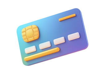 credit card isolated on transparent background