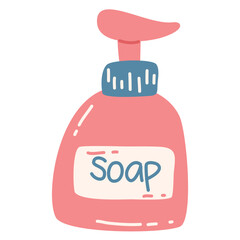 Soap, foam, liquid soap, soft soap cartoon
